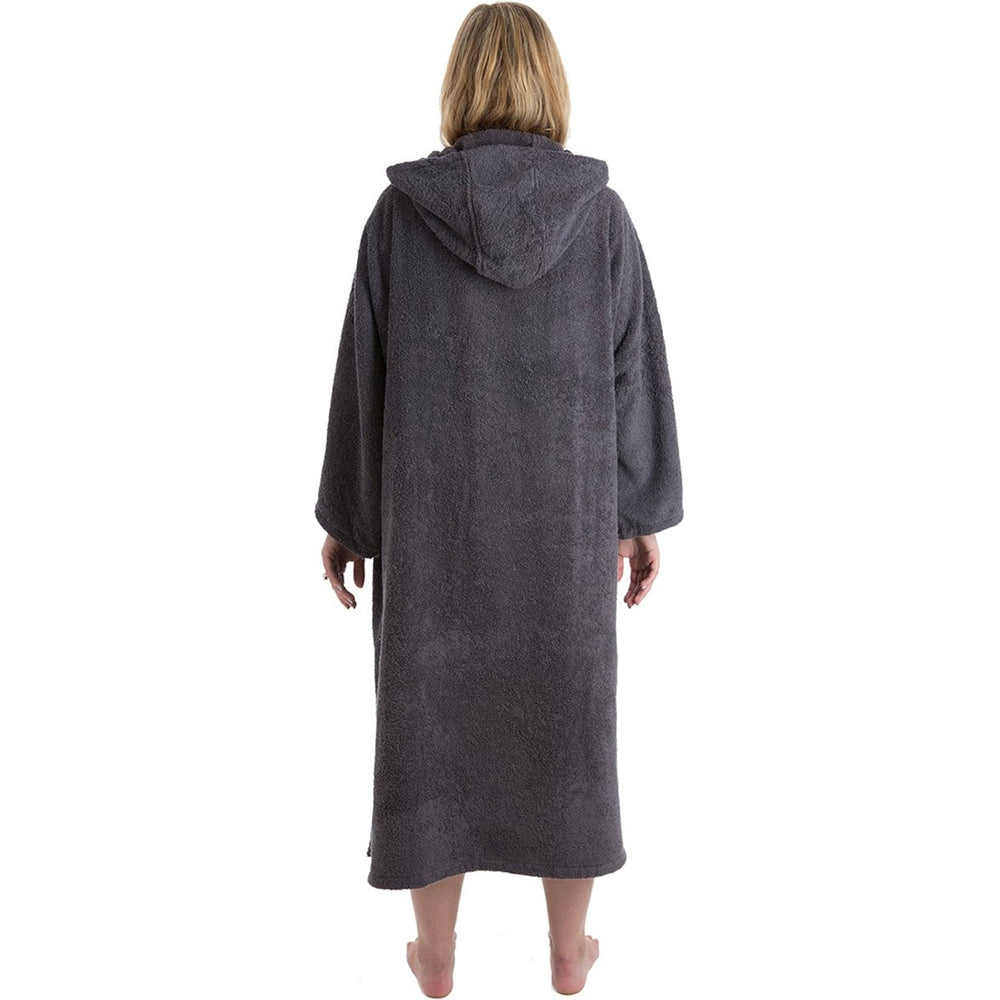 Dry Robe Short Sleeve Towel Robe Slate Grey Medium