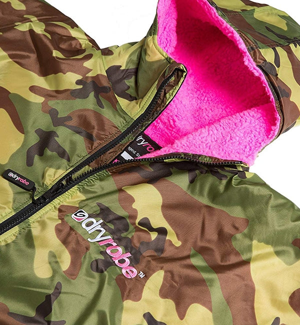 Dryrobe Advance Long Sleeve - Camo Pink Medium
