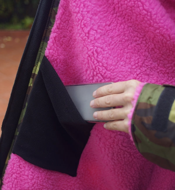 Dryrobe Advance Long Sleeve - Camo Pink Medium