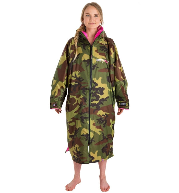 Dryrobe Advance Long Sleeve - Camo Pink Medium