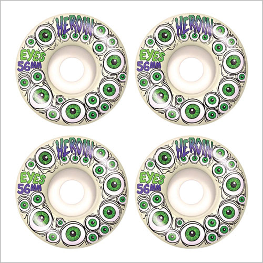 Heroin Eyes Glow in the Dark Skate Wheels