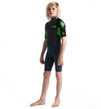 C-Skins Junior Element 3/2 Shortie - Graphite Flo Green