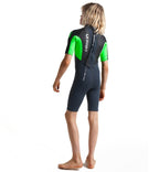 C-Skins Junior Element 3/2 Shortie - Graphite Flo Green