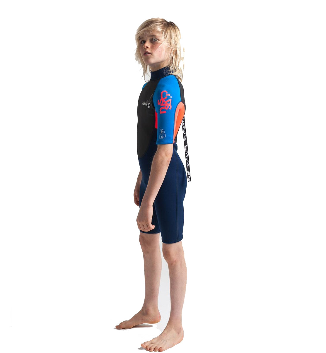 C-Skins Junior Element 3/2 Shortie - Navy Flo Red