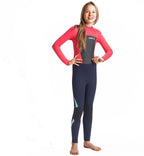 C Skins Junior Legend 4/3 Back Zip Full Wetsuit - Slate Coral