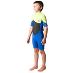Rip Curl Junior Omega 1.5mm Back Zip Shortie Wetsuit - Lime