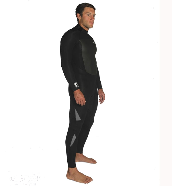 C-Skins Mens Legend 3/2 GBS Back Zip Full Wetsuit - Black Grey
