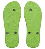 Quiksilver Molokai Flip Flops  - Black/Green/Black