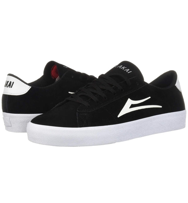 Lakai Newport Black White Skate Shoes