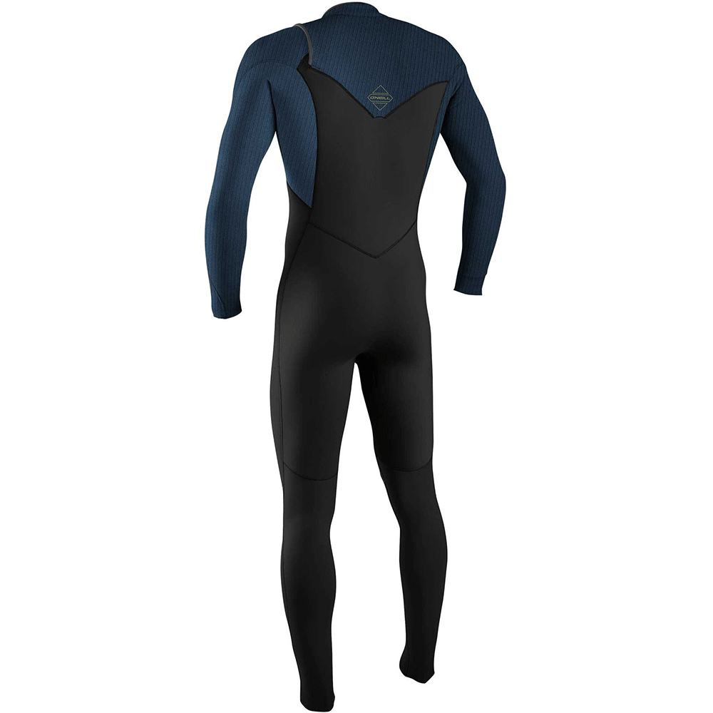 O'Neill Hyperfreak 4/3mm+ Chest Zip Full Wetsuit  - Black/Abyss