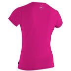 O'Neill Girls Premium Skins Short Sleeved Sun Shirt  - Berry