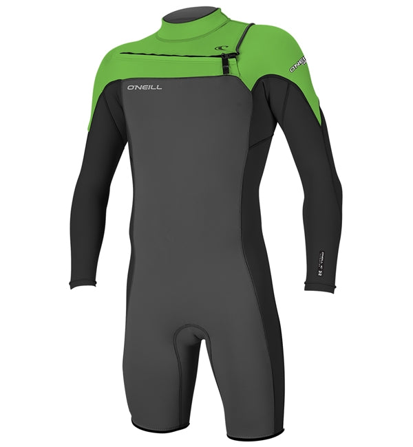 O'Neill Hammer 2mm Chest Zip Long Sleeve Shortie - Graphite/Black