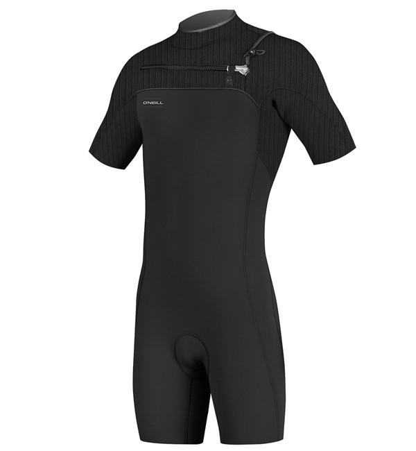 O'Neill Hyperfreak 2mm Chest Zip Shortie Wetsuit  - Black/Black