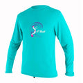 O'Neill Toddler Girls O'Zone Long Sleeve Sun Shirt  - Light Aqua