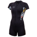 O'Neill Womens Bahia 2/1mm FZ Shortie Wetsuit -Black/Baylen/Black