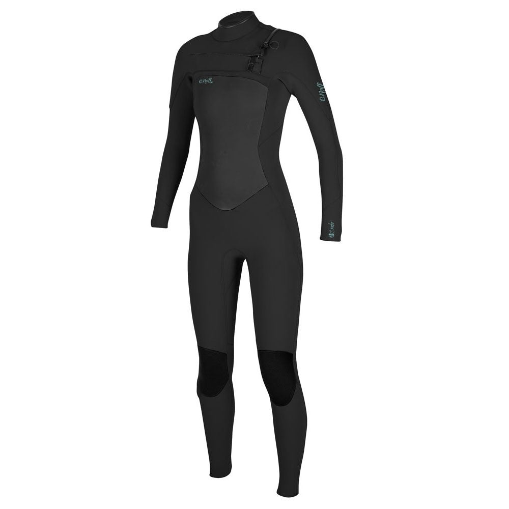 O'Neill Womens Epic 3/2mm Chest Zip Full Wetsuit  - Black/Black