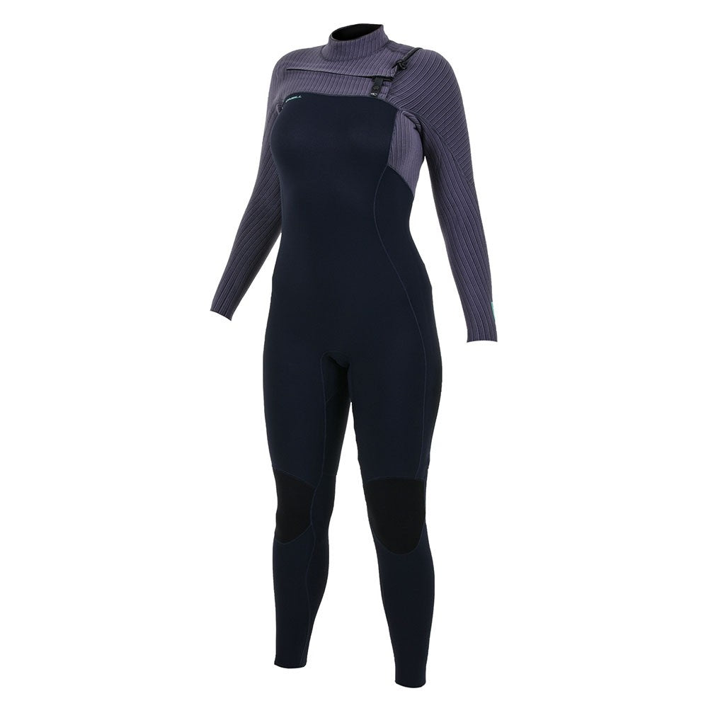 O'Neill Womens Hyperfreak 4/3mm Chest Zip Wetsuit - Abyss/Dusk