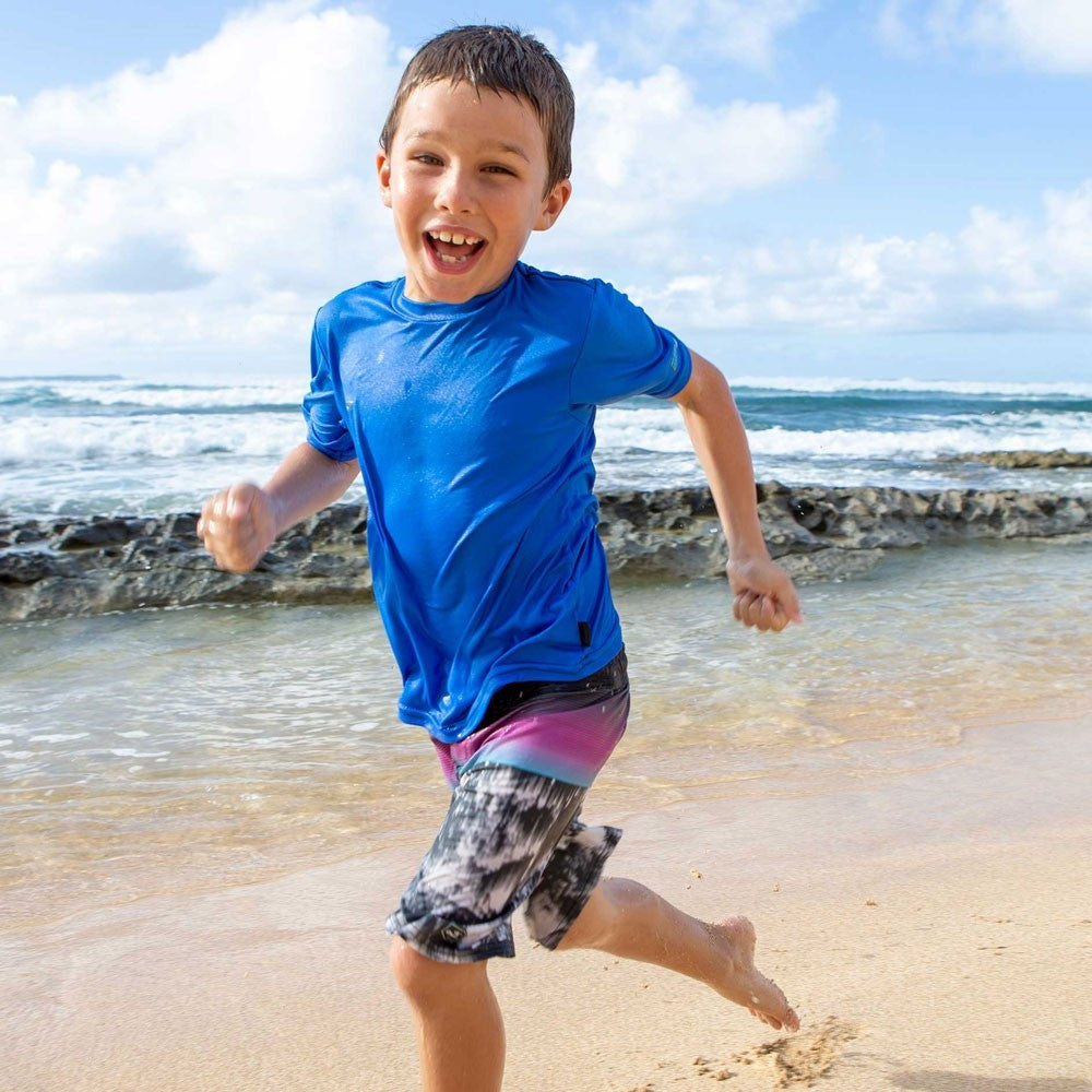 O'Neill Youth Basic Skins Short Sleeve Sun Shirt  - Pacific