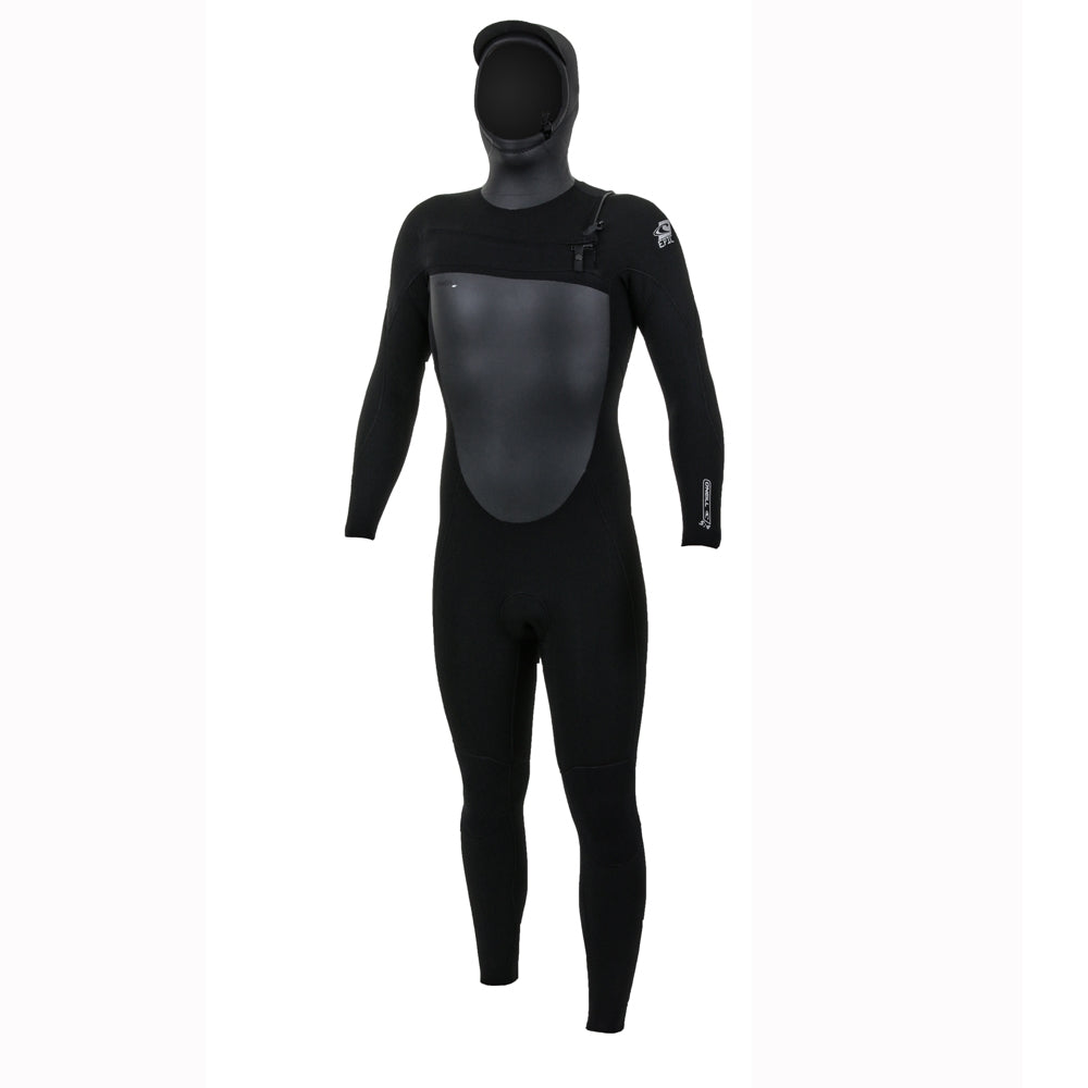 O'Neill Epic 6/5/4mm Chest Zip Wetsuit With Hood - Black/Black