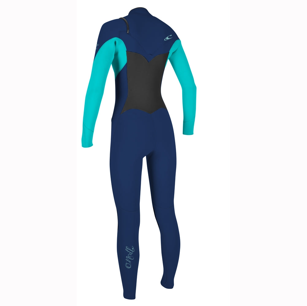 O'Neill Womens Epic 5/4 Chest Zip Full Wetsuit  - Navy/Light Aqua