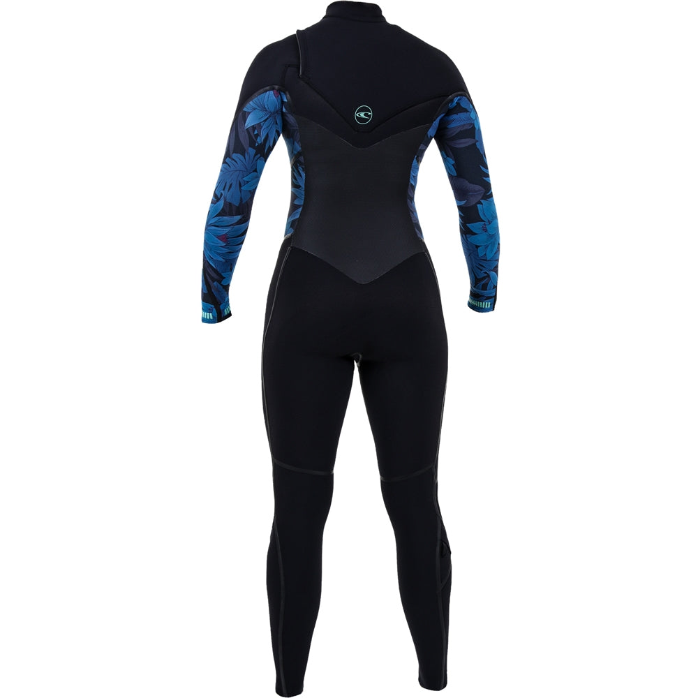 O'Neill Womens Psycho Tech 5/4mm Chest Zip Full Wetsuit  - Black/