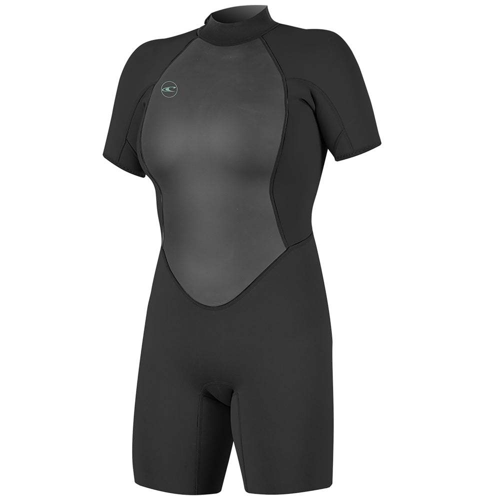 O'Neill Womens Reactor 2mm Shortie Wetsuit  - Black/Black/Black