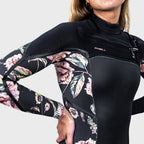 O'Neill Womens Psycho Tech 4/3mm Chest Zip Wetsuit - Black Flow