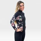 O'Neill Womens Psycho Tech 4/3mm Chest Zip Wetsuit - Black Flow