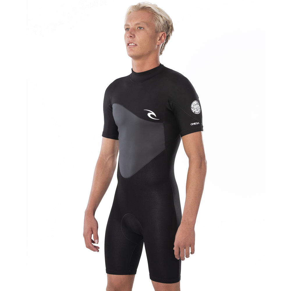 Rip Curl Omega 1.5mm Back Zip Shortie Wetsuit - Black