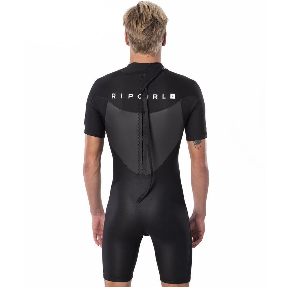 Rip Curl Omega 1.5mm Back Zip Shortie Wetsuit - Black