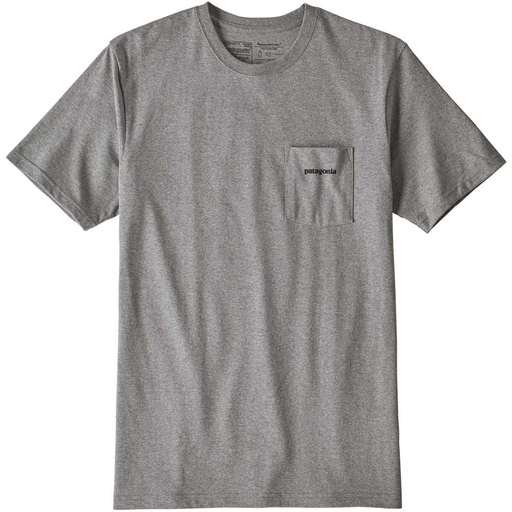 Patagonia P-6 Logo Pocket Responsibili-Tee  - Gravel Heather