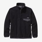 Patagonia Synchilla Snap-T Pullover - Black With Forge Grey
