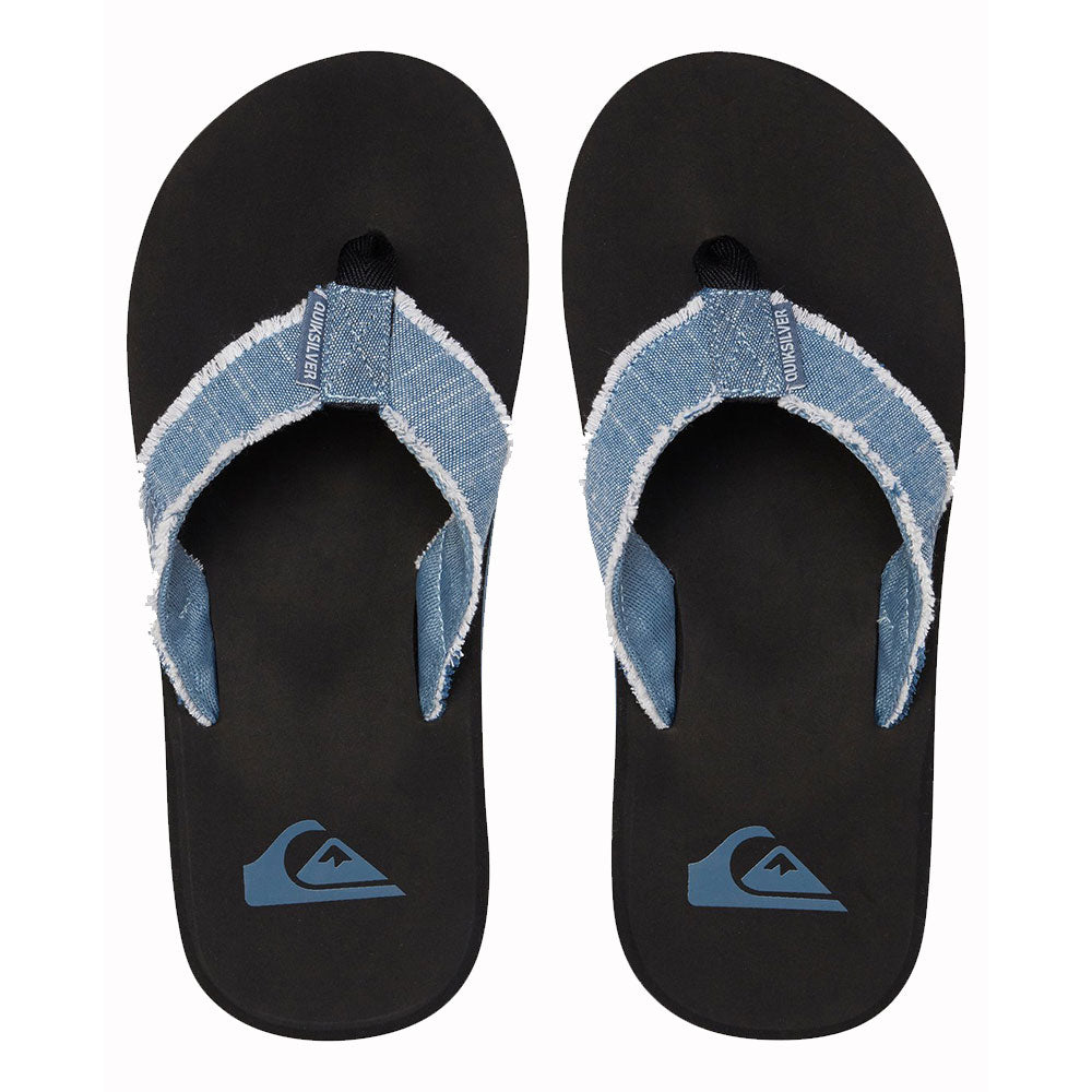Quiksilver Monkey Abyss Flip Flops - Blue/Black/Blue