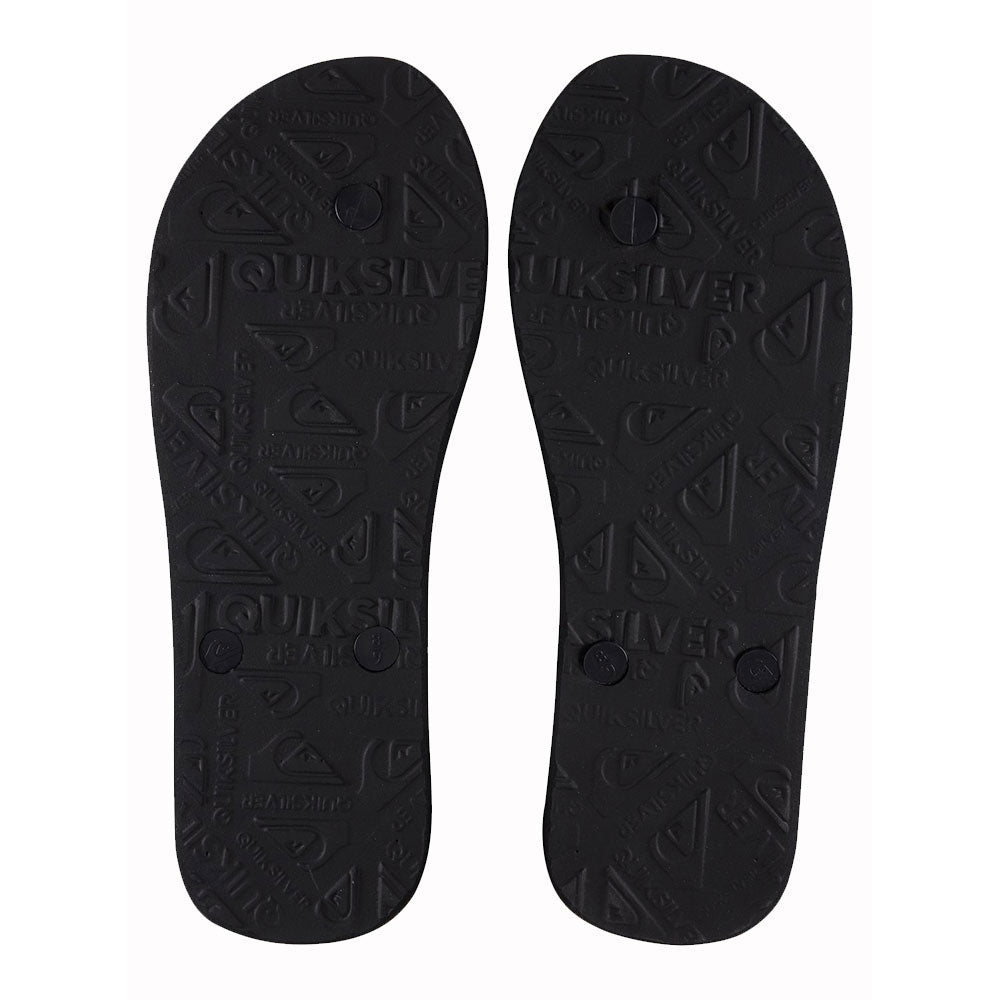 Quiksilver Molokai Tropical Flow Flip Flops - Black/Green/Black
