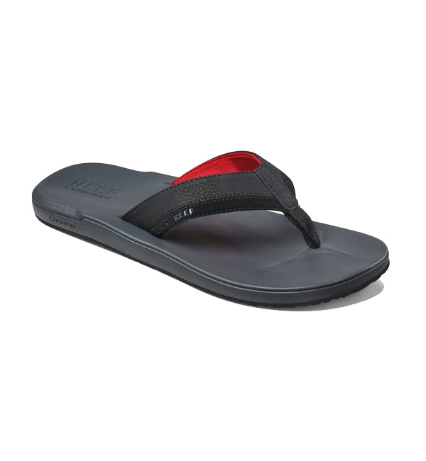 Reef Contoured Cushion Flip Flops - Grey/Red
