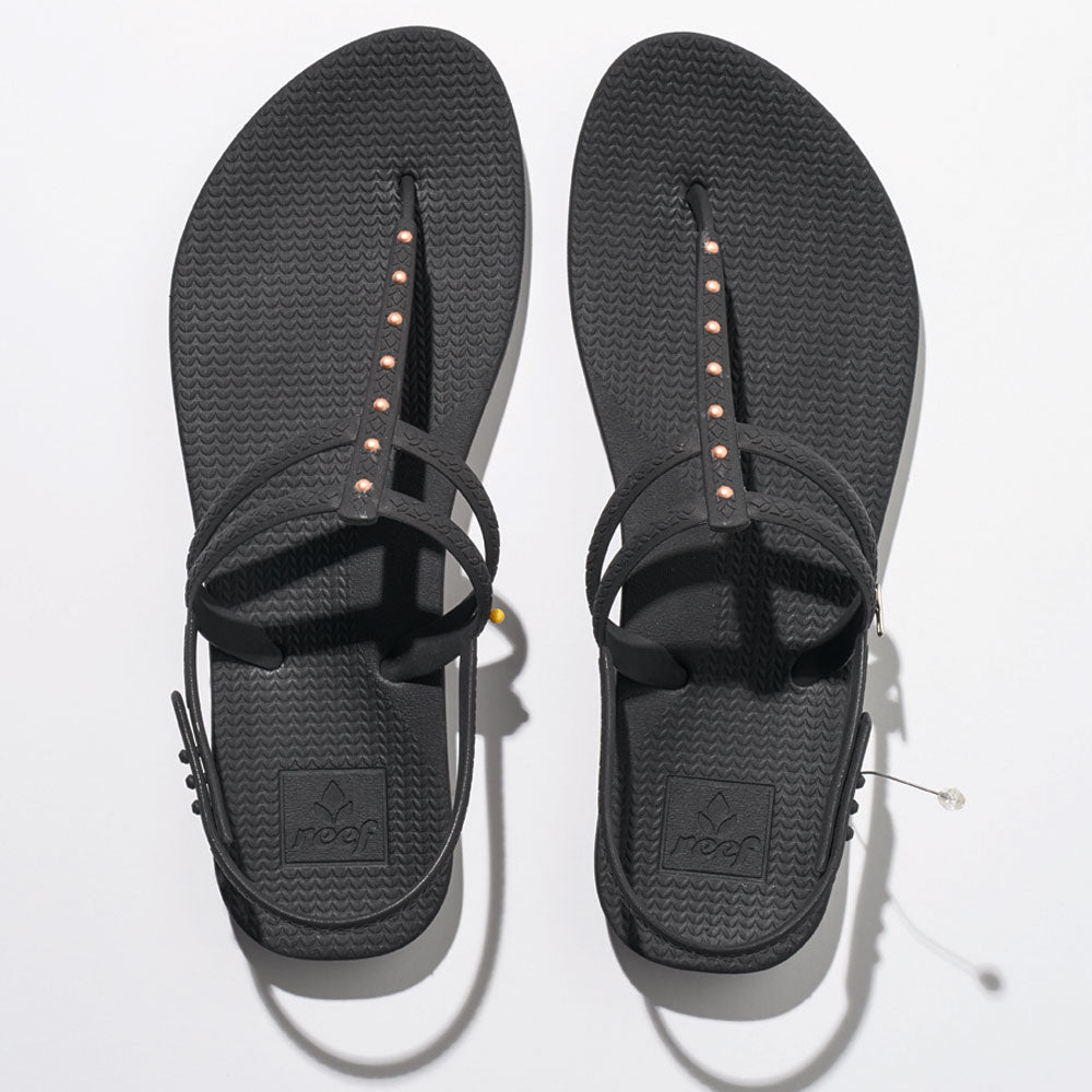 Reef Womens Escape Lux T Stud Flip Flops - Black