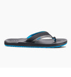 Reef Contoured Cushion Flip Flops  - Black/Grey/Blue