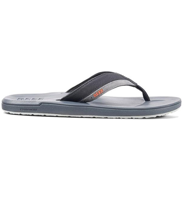 Reef Contoured Cushion Flip Flops  - Grey/Orange