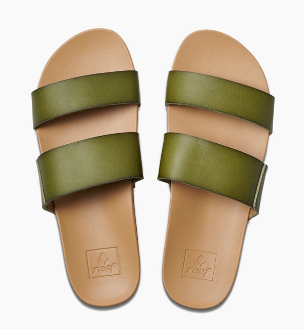 Reef Womens Cushion Bounce Vista Sandals  - Olive