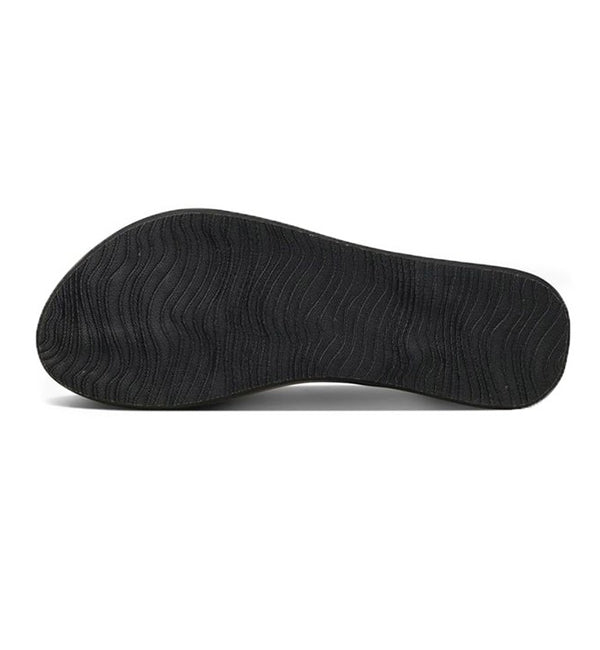 Reef Womens Cushion Bounce Woven Flip Flops  - Black