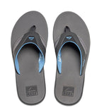 Reef Fanning Flip Flops  - Grey/Light Blue