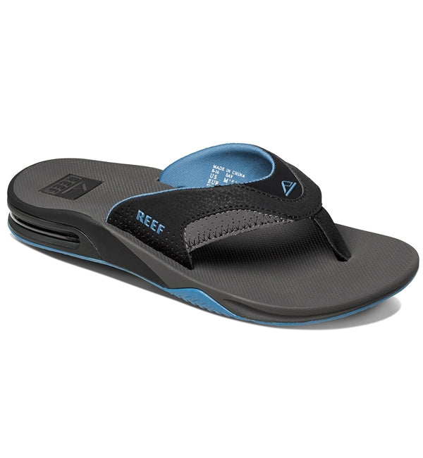 Reef Fanning Flip Flops  - Grey/Light Blue