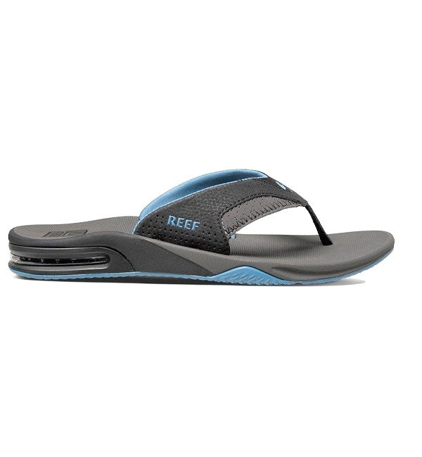 Reef Fanning Flip Flops  - Grey/Light Blue