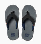 Reef Fanning Low Flip Flops  - Grey/Black/Red