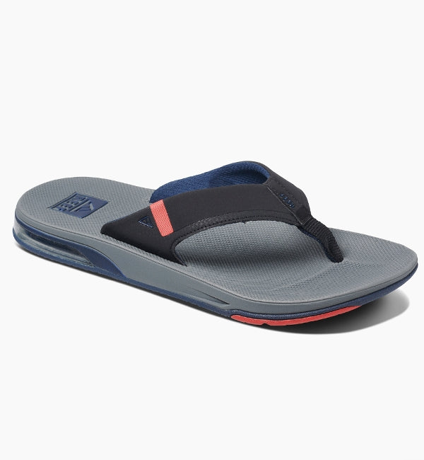 Reef Fanning Low Flip Flops  - Grey/Black/Red