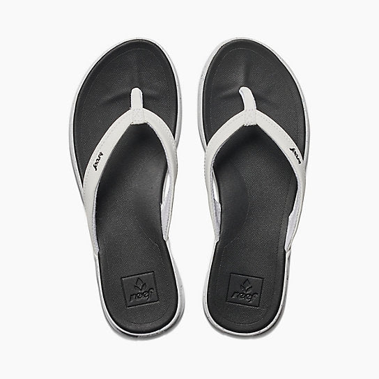 Reef Rover Catch Pop Flip Flops - Black/White