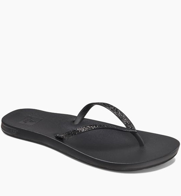 Reef Womens Cushion Bounce Stargazer Flip Flops  - Black