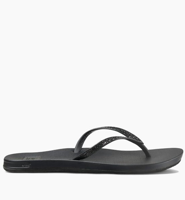 Reef Womens Cushion Bounce Stargazer Flip Flops  - Black