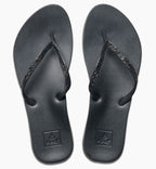 Reef Womens Cushion Bounce Stargazer Flip Flops  - Black