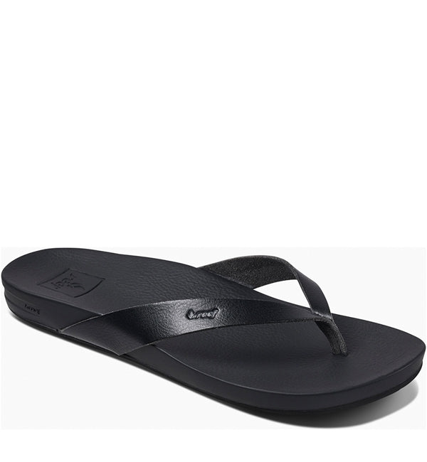 Reef Womens Cushion Bounce Court Flip Flops  - Black